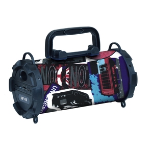 HF19 <strong>Mini</strong> <strong>Dj</strong> Sound Wooden <strong>Speaker</strong> Portable Outdoor Wireless Sound Box With Led Light Barrel Bluetooh <strong>Speaker</strong> 4 Inch Subwoofer - Product Image 2