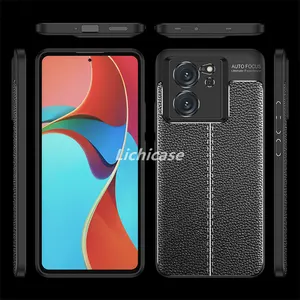 Lichicase Fashion Leather Fall-proof Cell Phone Case For Xiaomi Redmi K60 Ultra Camera Protection Cover