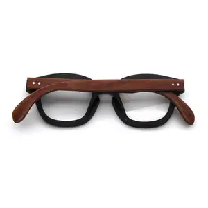 Shenzhen OEM Wooden Spectacle With Your Logo Temple Optical Glasses Frame sunglasses wood logo