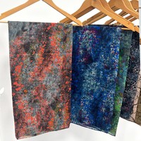Écharpe en gaze balinaise multicolore imprimée vintage 2025, respirante, nouveau modèle très tendance, châle élégant et fin pour la protection solaire