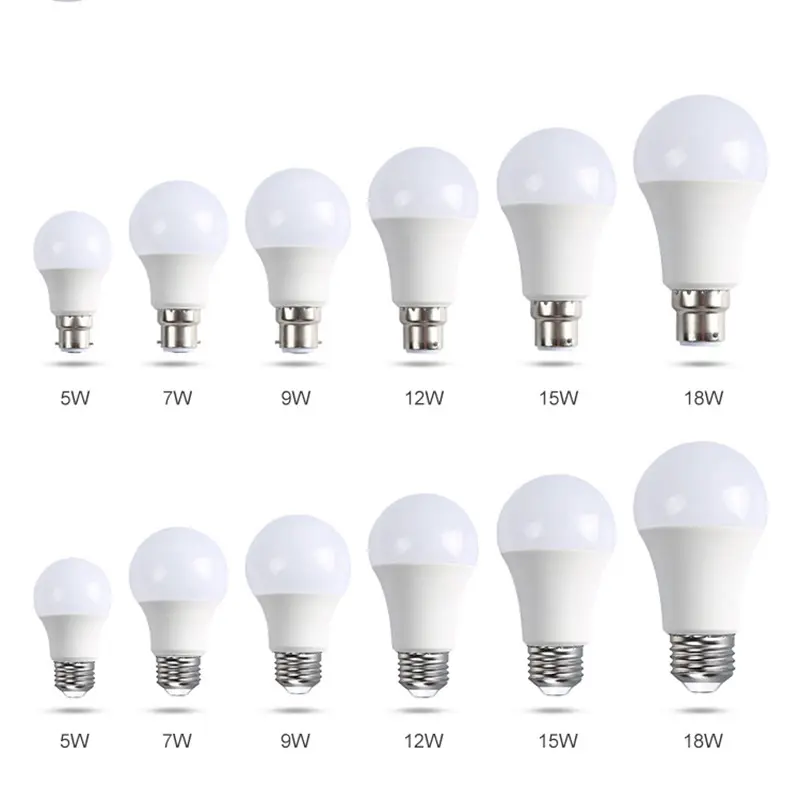 Factory Price 7W 9W 12W 15W High Quality E27 Lamp Head Super Bright LED Bulb Lighting