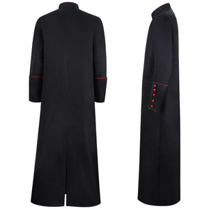 Disfraz <span class=keywords><strong>de</strong></span> Sacerdote Medieval para Cosplay, Traje con Bordes Rojos para Halloween, Poliéster, Unisex, Disponible en Stock - Product Image 6