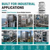 Presse-étoupes en acier inoxydable SS304 IP68 M16-M32 – Connecteur étanche pour boîtes de jonction industrielles, panneaux marins et coffrets