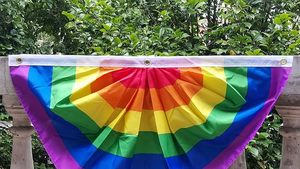 Banderines de Arcoíris con Pliegues y Ojales para Decoración de Fiestas, Artículos de Fiesta Económicos y Populares - Product Image 5