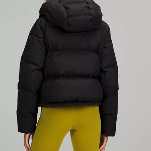 Vente en gros Hiver Dames Vestes <span class=keywords><strong>Femme</strong></span> Doudounes Full Zip up Cinchable Hem Cropped Puffer Jacket - Product Image 2