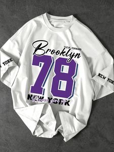 <span class=keywords><strong>Maillot</strong></span> de sport pour hommes, T-shirt à manches courtes imprimé <span class=keywords><strong>Brooklyn</strong></span> NO.78, T-shirt graphique d'été, hauts de sport grande taille pour femmes - Product Image 3