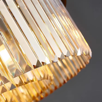 Lustre rond en cristal K9 postmoderne, lampe de luxe moderne pour salon, chambre, hôtel, villa, éclairage de projet commercial