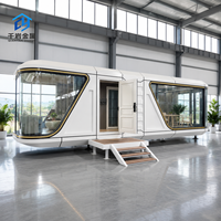 Capsule spatiale intelligente de luxe, maison modulaire pour hôtel boutique, hôtellerie, location de vacances