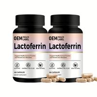 Capsules de Lactoferrine de Qualité Alimentaire à Prix de Gros, OEM, Suppléments de Colostrum Bovin