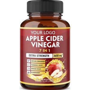 OEM 7-in-1 Hooggeconcentreerde Appelazijn <span class=keywords><strong>Capsules</strong></span> met Kaneel, Gember en Kurkuma voor Dagelijkse Welzijn - Product Image 2