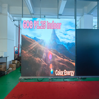 Medya ve asansörler için Video reklam için küçük P1.25 piksel 960*480mm Pitch HD su geçirmez Cob iç mekan LED ekran paneli