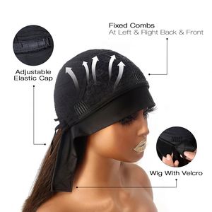 Peluca con diadema de cabello humano virgen brasileño liso rizado, directo de fábrica, densidad 200%, cutícula cruda, con reflejos, larga y personalizable - Product Image 5