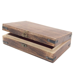 Cajas decorativas de madera tallada, caja de embalaje de regalo Vintage - Product Image 3