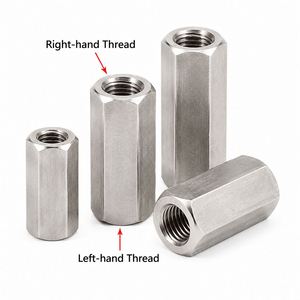 Écrous de raccordement hexagonaux longs entièrement filetés en acier inoxydable 304 de qualité A2-70, filetage gauche/droite M3-M20, fixations - Product Image 3