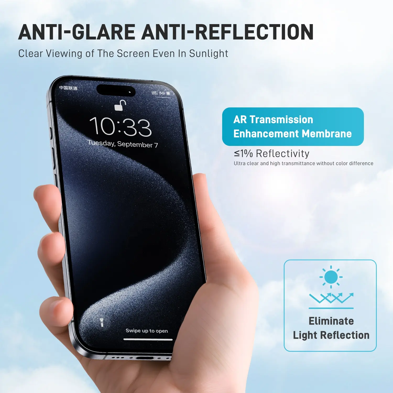 Ultra-Thin HD Clear Tempered Glass Screen Protector with AR Technology Anti-Reflection Anti-Explosion for iPhone XR Mobile Phone