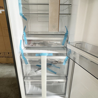 Refrigerador de 300 Litros, Una Puerta, Sin Escarcha, Color Plateado, con Pantalla, 220V, Puerta Reversible, para Hogar, Oficina y Apartamento