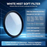 Filtre en verre souple OEM 37-82mm, effet de diffusion blanc et noir avec 1/2, 1/4, 1/8 pour appareil photo