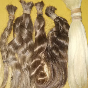 Cheveux humains vierges russes, européens, slaves, bruns clairs, bouclés birmanes, non traités, pour tresses, queues <span class=keywords><strong>de</strong></span> <span class=keywords><strong>cheval</strong></span>, mèches, extensions et perruques - Product Image 6
