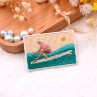 Patch brodé pour fille, mode surfeur personnalisé