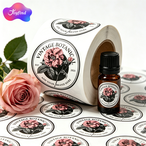 Rouleau d'étiquettes personnalisées finition mate, étiquettes personnalisées pour flacons compte-gouttes d'huiles essentielles, étiquettes personnalisées pour produits de beauté, autocollants personnalisés avec logo - Product Image 1