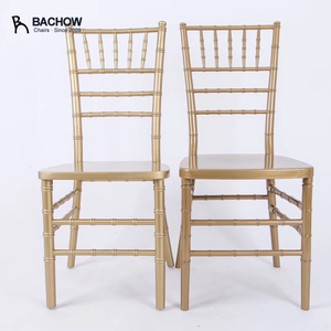 Nhựa Vàng disassemblable ghế ăn thanh lịch kim loại kết thúc Trọng lượng nhẹ cho nhà bếp nhà hàng tiệc cưới trong nhà - Product Image 1