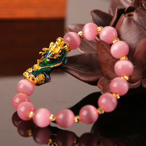 Fcj สร้อยข้อมือคริสตัลเคลือบทอง3D กำไลข้อมือหรูหราดีไซน์3D หรูหรา - Product Image 3
