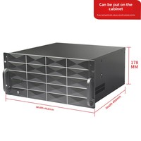 Panel Kontrol Industri Aluminium 4U Dual Channel Motherboard EATX Power Supply ATX USB Server Room Siap Rak-Mount Stok Lengkap