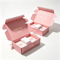 Boîte d'expédition personnalisée en papier recyclé pour ensemble cosmétique avec insert de protection pour l'expédition et l'emballage de vente au détail