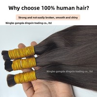 Extensions de cheveux Remy sans couture, type plume, avec ligne de cristal européenne, pour femmes, en paquets, fixation par fusion, pointes épaisses, pour teinture DIY