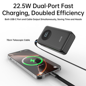 Sạc dự phòng Aspor A372 <span class=keywords><strong>2025</strong></span> đang thịnh hành, thiết bị điện tử trên Ali, tích hợp cáp thu gọn, sản phẩm mới trực tuyến <span class=keywords><strong>2025</strong></span>, công suất 22.5W - Product Image 4