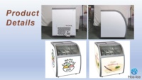 Vitrine congélateur pour machine à glace, vitrine commerciale pour attirer les clients, pour gelato, yaourt glacé et gâteaux