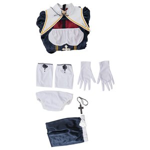 Nuevo disfraz de Cosplay de Halloween conjunto de vestido de mujer personaje de <span class=keywords><strong>Anime</strong></span> Cosplay traje de monja y traje de batalla - Product Image 5