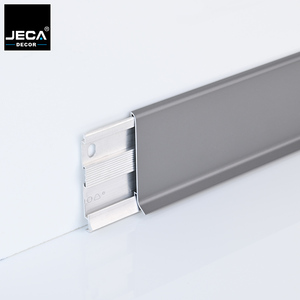 Plinthe en aluminium JECA 6063-T5 |   Cache-câbles moderne à clipser pour plinthe |   Profil mural amovible pour hôtel - Product Image 1