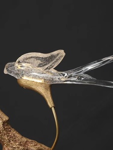 Lampada da soffitto decorativa Post-moderna Villa camera da letto uccelli illuminazione lampade a sospensione in alluminio lampadario a <span class=keywords><strong>rondine</strong></span> in vetro - Product Image 4