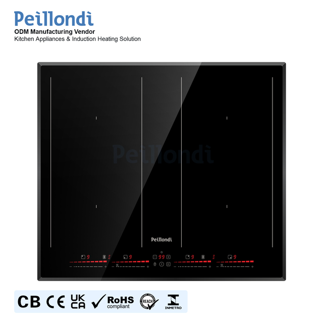15+years Slider 2 Bridge Zones 60cm 7000W Built-in Electric Stove Without Gas Invisible Induction Cooktop