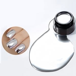 Vente chaude Salon Art DIY Utilisation Métal Dessiner Liner Effet Super Lumineux Argent Miroir Hema Gratuit Non Toxique 10g Peinture Gel - Product Image 1