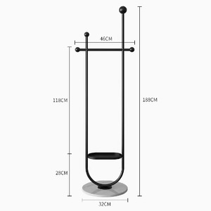 <span class=keywords><strong>Appendiabiti</strong></span> singolo in metallo con ripiani per armadio, stendibiancheria e porta scarpe, di piccole dimensioni - Product Image 6