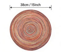 Napperons en polyester tissé écologiques, couleurs personnalisées, fil vibrant, 38 cm, épaisseur 2 mm, lot de 4, style américain, décoration de table pour enfants