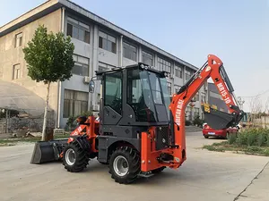 Hoge Kwaliteit 4X4 Compact Tractor Met Loader En Backhoe