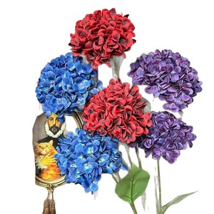 Flores Artificiales de Hortensia de Dos Cabezas, de Seda, para Decoración de Bodas y Hogar, Accesorios de Fotografía, Hechas a Mano con Moldeo por Inyección - Product Image 5