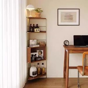 My Nest Corner Shelf <b>Solid</b> <b>Wood</b> Triangular Storage <b>Bookcase</b> Space Saving For Living Room Bedroom - Product Image 2