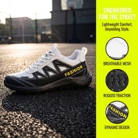 Chaussures de sport respirantes en mesh pour hommes, légères, décontractées, semelle en caoutchouc, chaussures de marche modernes, chaussures de travail