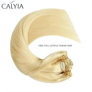 Extensions de <span class=keywords><strong>cheveux</strong></span> blondes courtes à clipser pour mariage, brutes non traitées, longues tresses hollandaises, avec traitement à la kératine, styles abordables, haute qualité humaine - Product Image 5