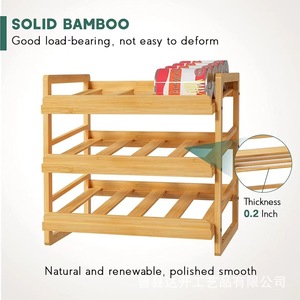 Étagère de rangement de cuisine en bois massif à 3 niveaux, organisateur de garde-manger multifonctionnel pour l'organisation des conserves - Product Image 4