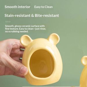 Nouvelle Maison en Céramique pour Hamster, Cachette pour Hamster Doré, Petite Abri Rafraîchissant pour l'Été, Fournitures d'Aménagement Paysager en Gros - Product Image 3
