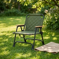 Chaise pliante Kermit pour l'extérieur, chaise de plage, de camping, de pique-nique, table portable, chaise en tissu Oxford, style glamping, chaise longue