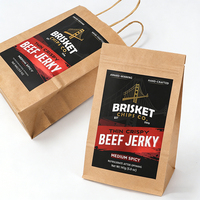 Etiquetas Adhesivas para Empaques de Carne Seca, Resistentes al Agua y al Aceite, Material de Vinilo, Impresión Personalizada, Adhesivo Ecológico