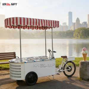 Tricycle à main pour la vente de café mobile, camionnette à glace, chariot - Product Image 5