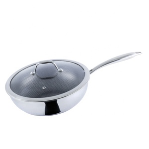 Sartén Antiadherente de Acero Inoxidable de 3 Capas, Utensilios de Cocina sin Humo ni Aceite, <span class=keywords><strong>Wok</strong></span> para <span class=keywords><strong>Restaurante</strong></span> - Product Image 3