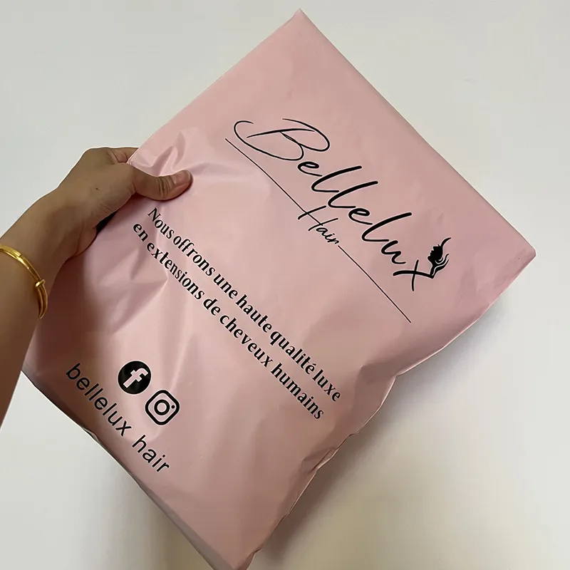 Großhandel Druck Öko kunststoff rosa Posttasche Kurier Portoumschläge Versandverpackung Poly-Versandtasche Versandtaschen für Kleidung
